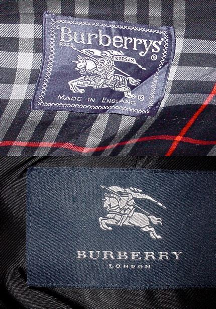 vintage burberry labels